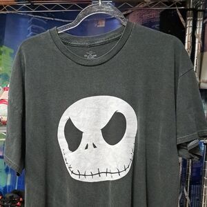 Disney Black and White Jack Skellington Short Sleeve Tee